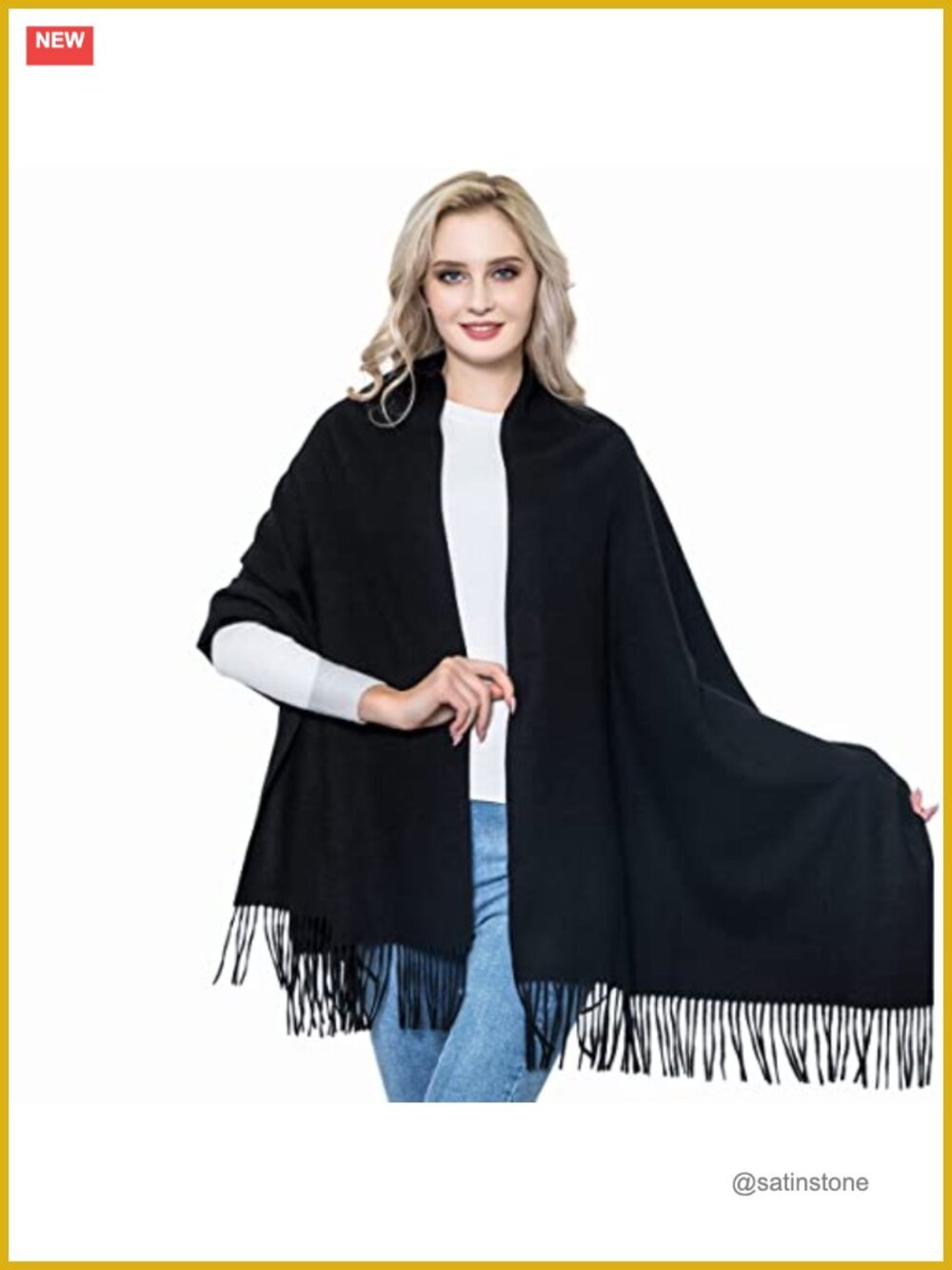 Wool Pashmina Scarf Shawl Wrap Super Soft Warm Wraps for Women Wedding Evening